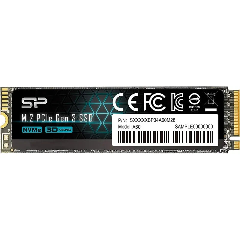 Disco M.2 Silicon Power 256gb 2280 P34a60 Nvme 1.3 Negro