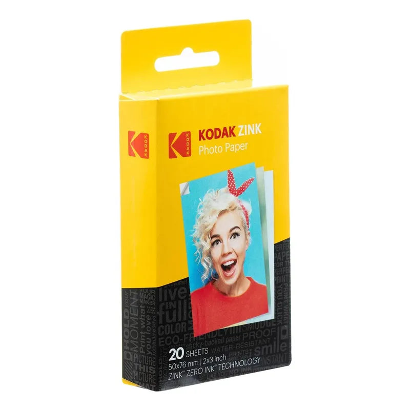 Papel Fotográfico Kodak Zink Apremium De 2x3 20 Hojas