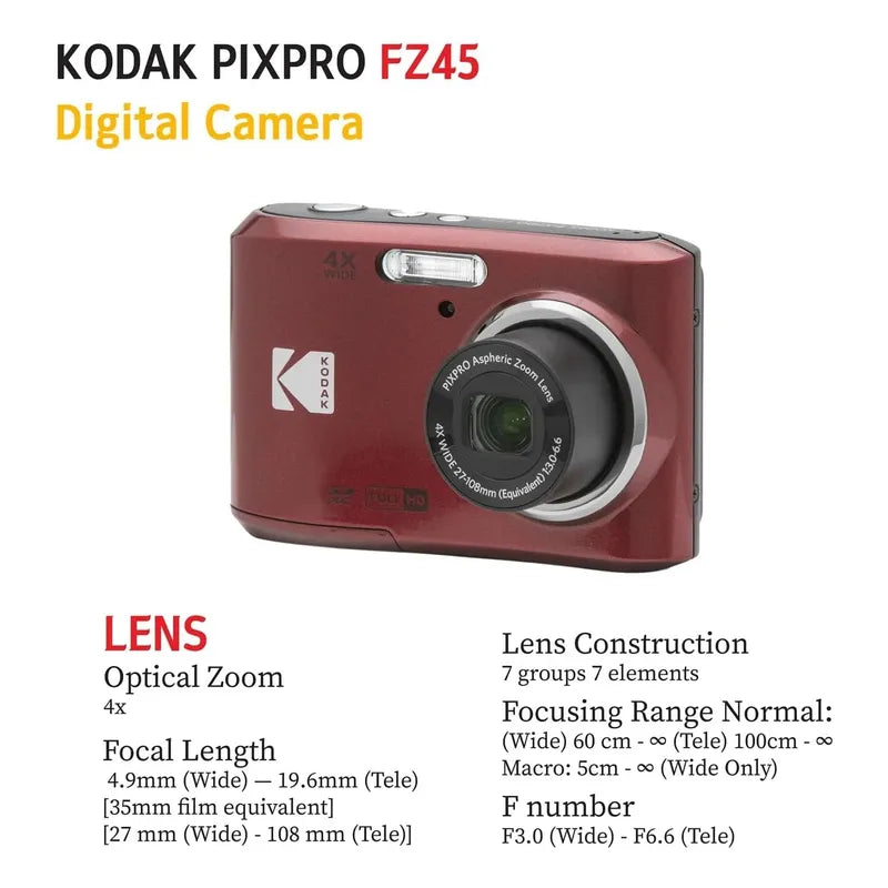 Camara Digital Kodak Pixpro Fz45 Kit Bundle