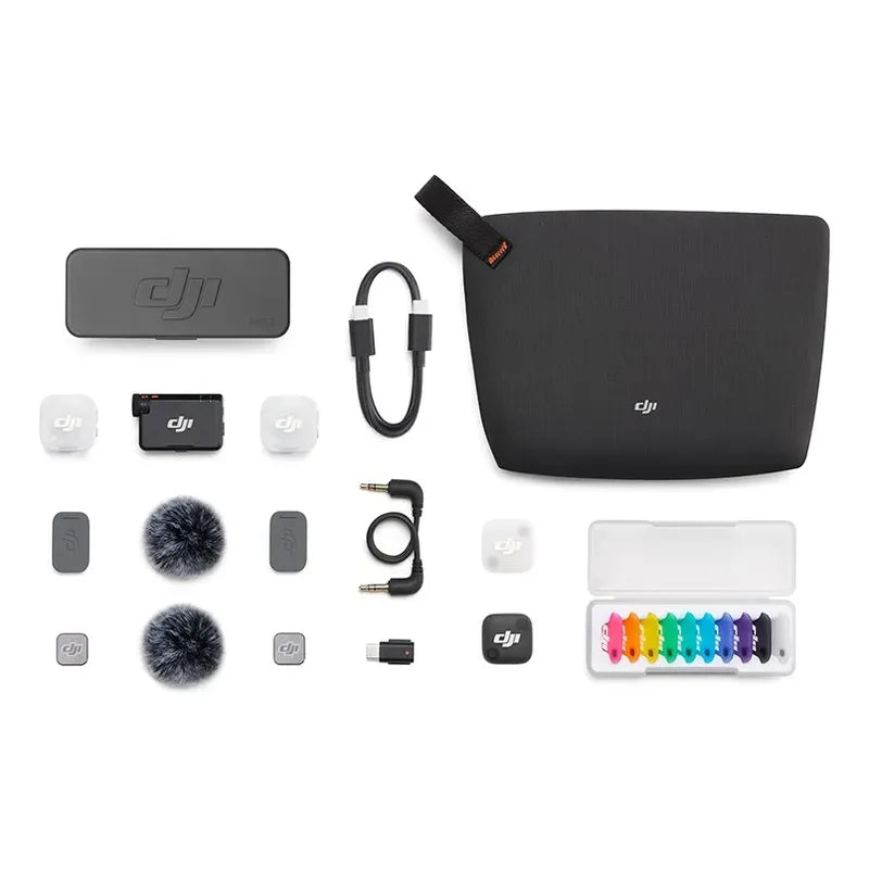Dji Mic Mini 2 Combo 2 Mic+ 8 Covers + Estuche Base Gris Oscuro