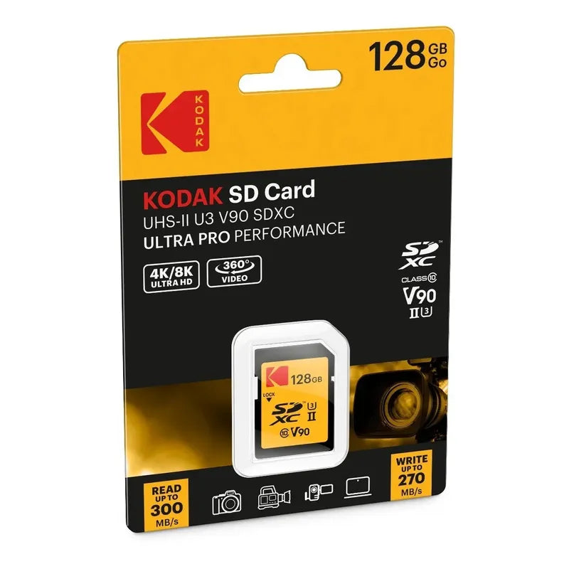 Tarjeta Memoria Kodak 128gb Uhs-ii U3 V90 Ultra Pro Sdxc 8k