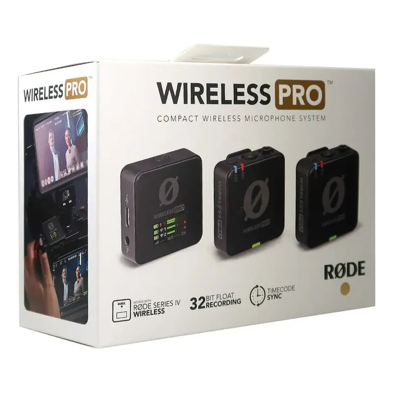 Sistema Micrófono Inalámbrico Compacto Rode Wireless Pro Negro