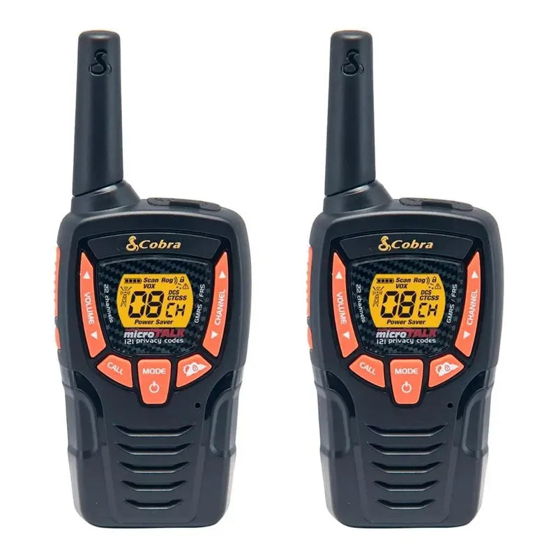 Walkies Talkies Cobra, Hasta 40km Alcance, Radio Bidireccion Negro