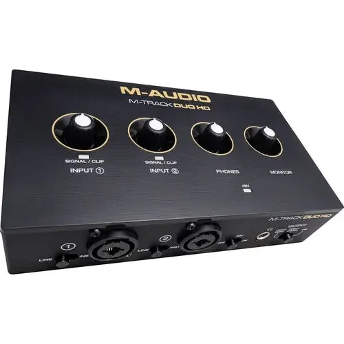 Interfaz De Audio M-audio M-track Duo Hd. Kit Produccion Negro
