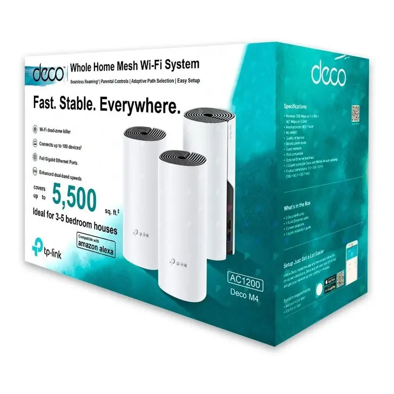 Router Tp Link Deco M4 Ac1200 Mesh Sistema De Wi-fi Pack 3