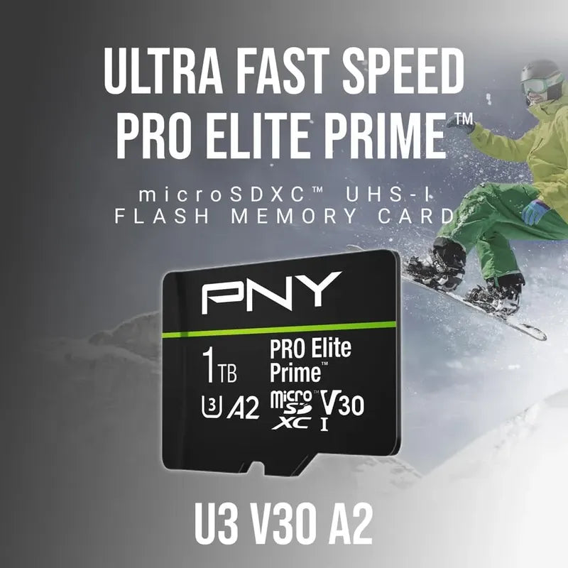 Micro Sd Pny 1tb Pro Elite Prime C10 U3 V30 A2 Microsdxc