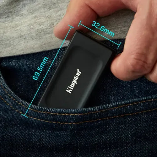 Disco Duro Ssd Portátil Kingston Xs1000 2tb Usb-c 3.2 Gen2x2 Negro