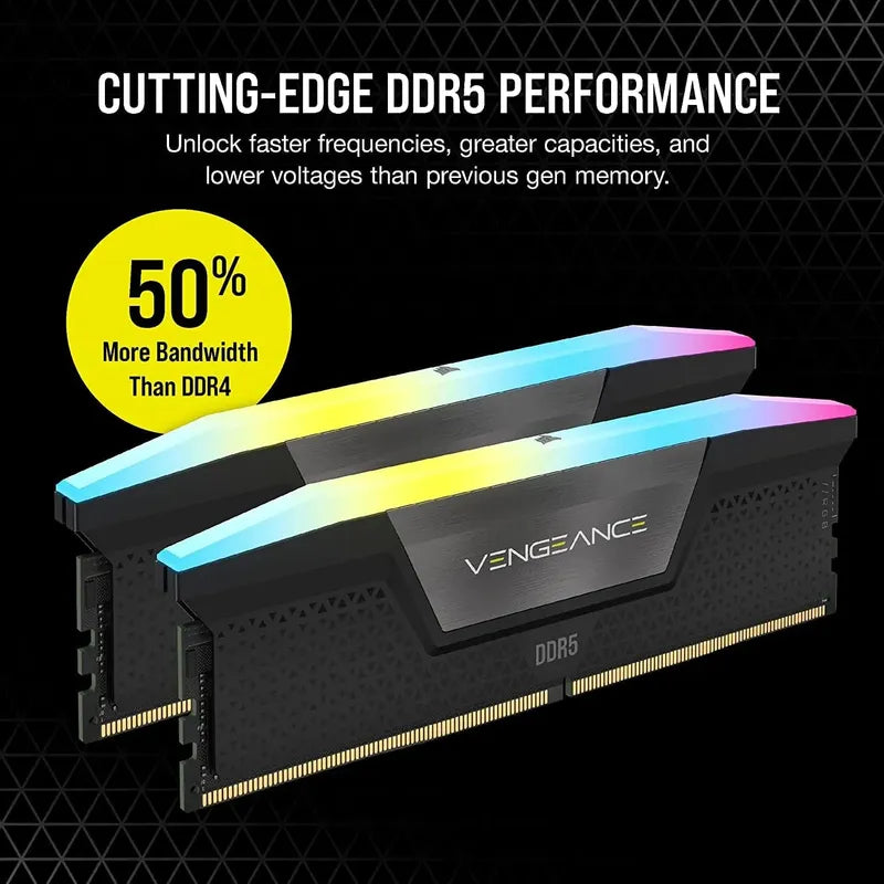 Memoria Ram Corsair Vengeance Rgb Ddr5 32gb 2x16gb 6400mhz