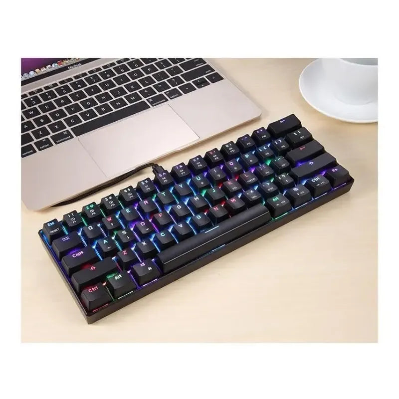 Teclado Mecanico Motospeed Ck61 60% Rgb Gaming Blue Switch Negro