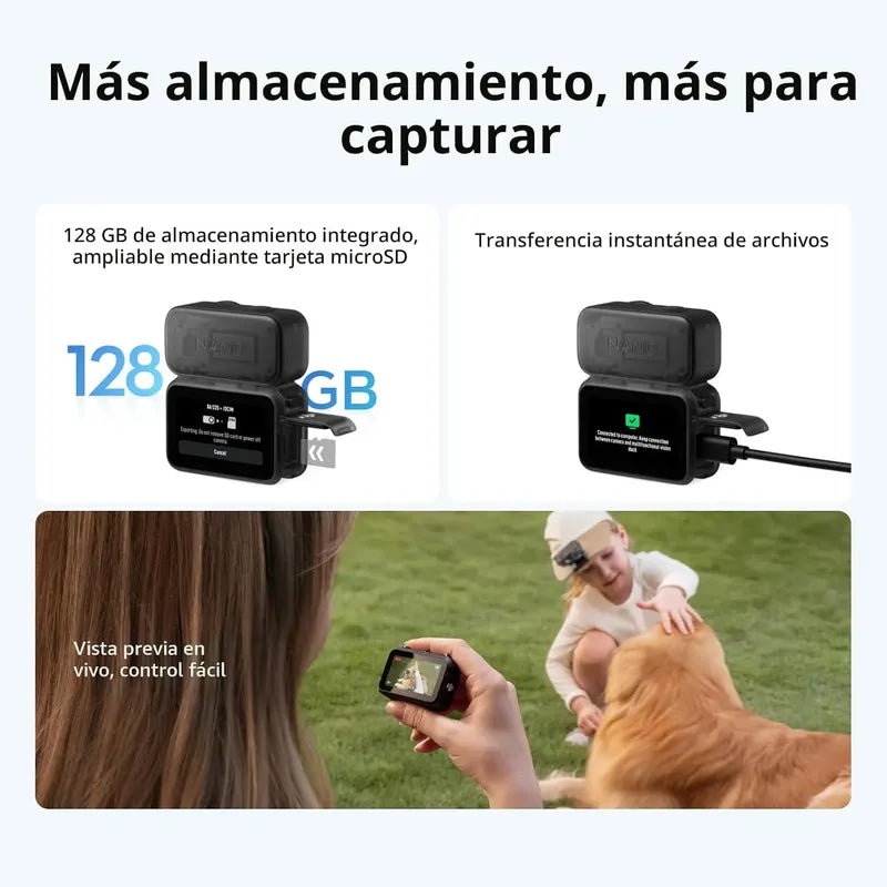 Camara Dji Osmo Nano Standard Combo (128gb) 4k/60fps 200-min Negro