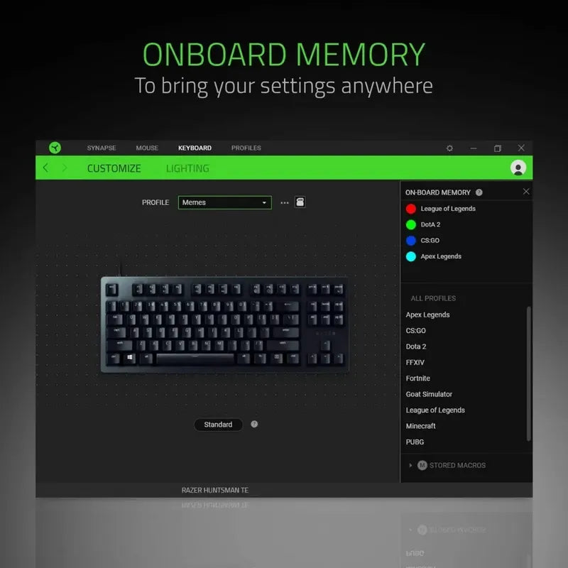 Teclado Razer Huntsman Tournament Edition Gaming Negro