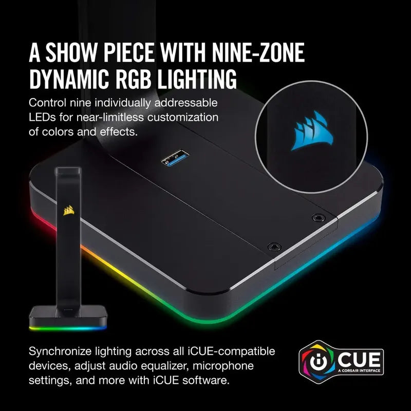 Base Corsair Rgb St100 Rgb Premium Headset Stand