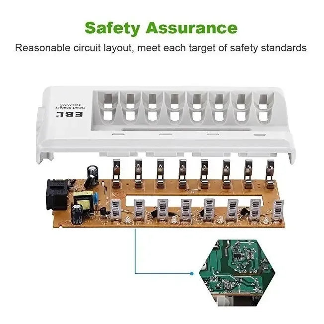 Cargador Pilas Recargables Ebl 8 Bahía Aa Aaa Ni-mh Ni-cd