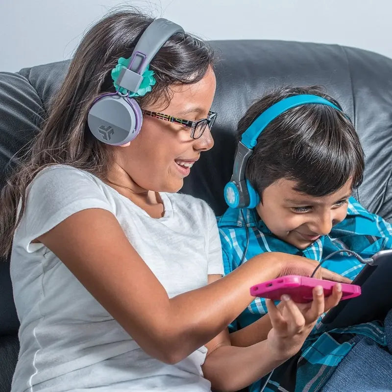 Audifonos Jbuddies Para Niños Con Kid Safe 85db Limite Gris