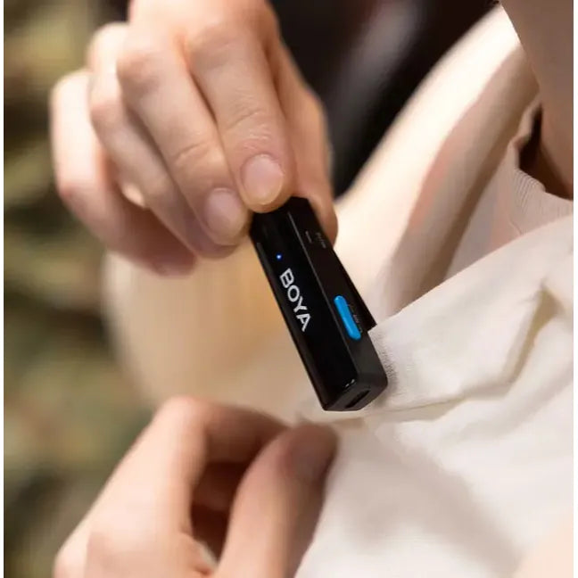 Microfono Wireless Boya Boyalink Duo Sin Case De Carga Negro