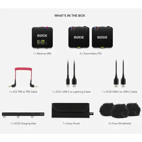 Microfono Rode Wireless Go 3gen Duo 2,4 Ghz Negro