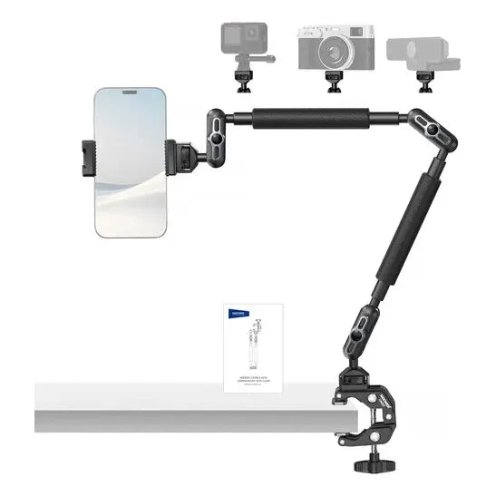 Soporte Escritorio Flexible Neewer Ua057 Con Abrazadera Resi Negro