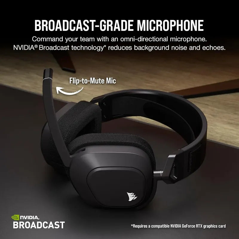 Audifonos Corsair Hs80 Max Premium Wireless Rgb Gaming Negro
