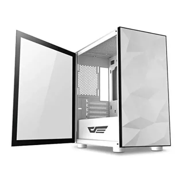 Chasis Case Darkflash Panel Lateral De Vidrio Templado Blanco