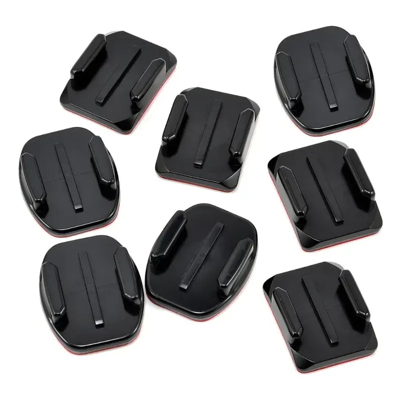 Pade 8 Almohadillas Adhesivas Planas Y Curvas 3m Para Gopro Negro