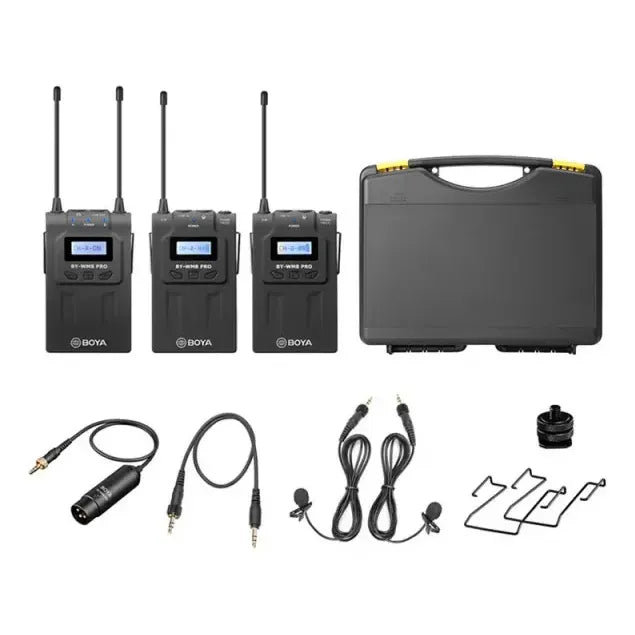 Boya Kit Micrófono Inalámbrico Uhf Pro 2tx+1rx Negro