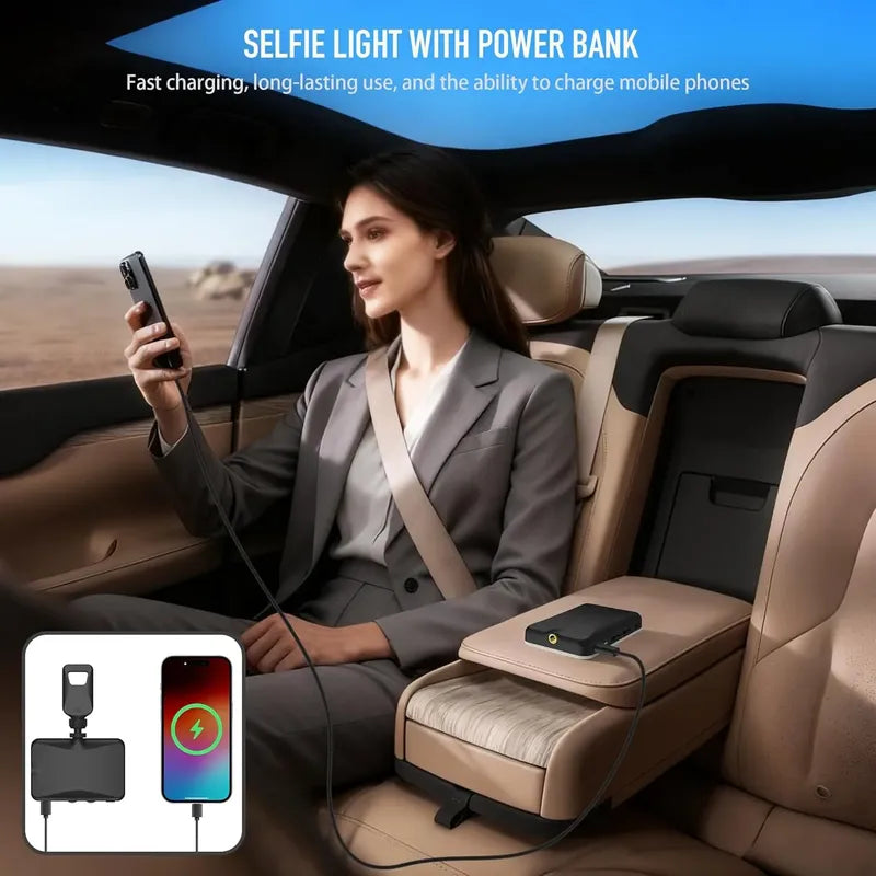 Luz Led Selfie Portátil Clip Y Zapata Recargable 2000mah Rgb