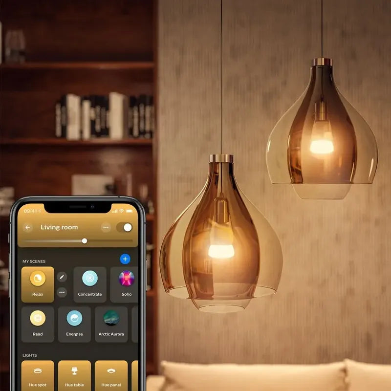 Philips Kit Bombillas Led Inteligentes Hue White A19, 70w Blanco Ajustable