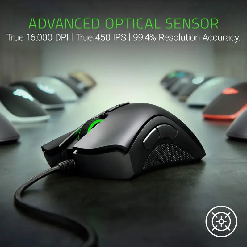 Mouse Raton Razer Deathadder Elite 7 Botones 16000dpi Rgb Negro