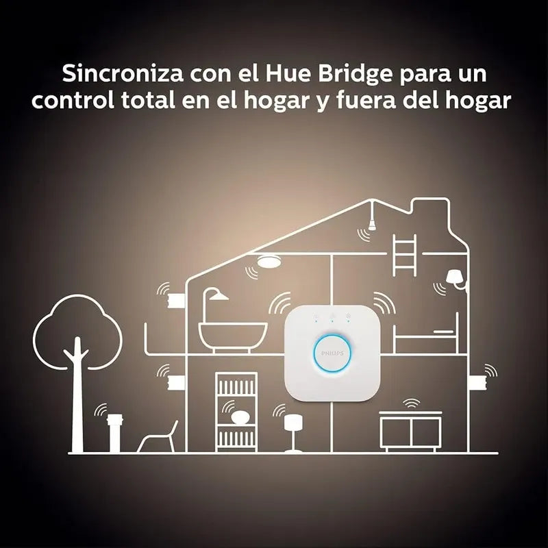 Bombillo Philips Hue A19+hue Star Kit -trabaja Alexa Y Apple Blanco Cálido