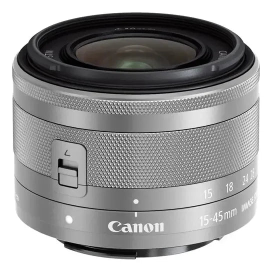 Lente Canon Ef-m 15-45 Mm F/3,5-6,3 Is Stm + Kit Limpieza Canon Ef-m Plateado