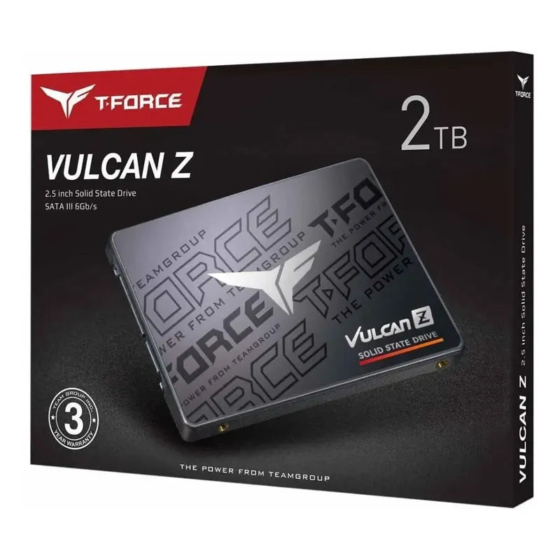 Disco Ssd Team Group T-force Vulcan Z 2tb Sata Iii 3d Nand Gris Oscuro