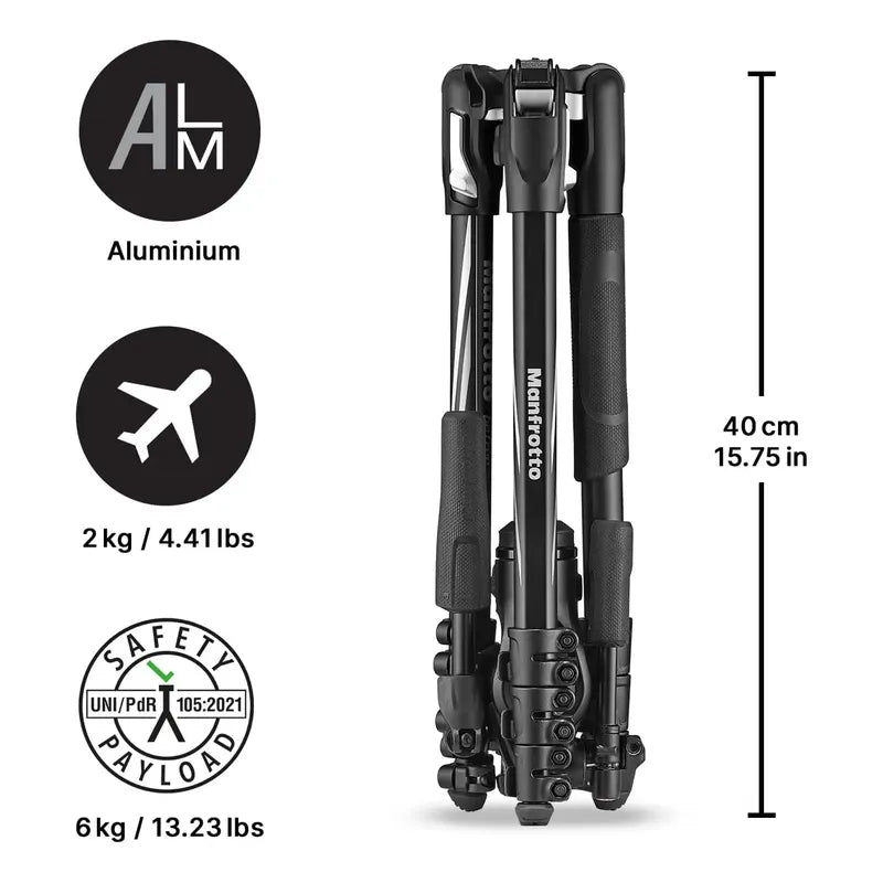 Tripode Manfrotto Befree 3-way Live Advanced Con Estuche Negro