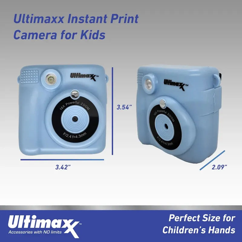 Camara Digital Instantánea Ultimaxx Para Niños Celeste