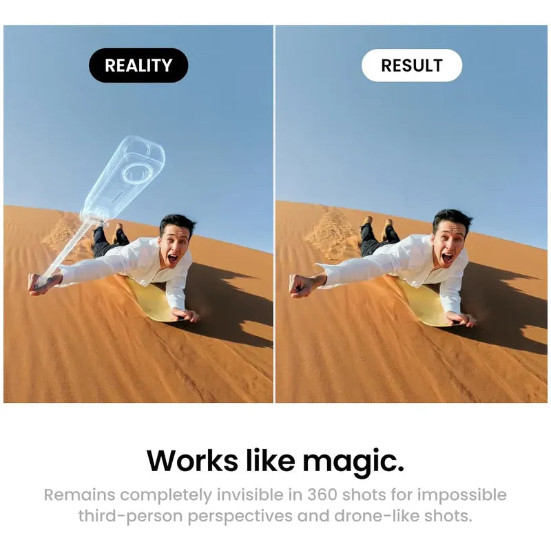 Insta360 TriPod Invisible Plegable 2 En 1 Con Control Remoto Negro