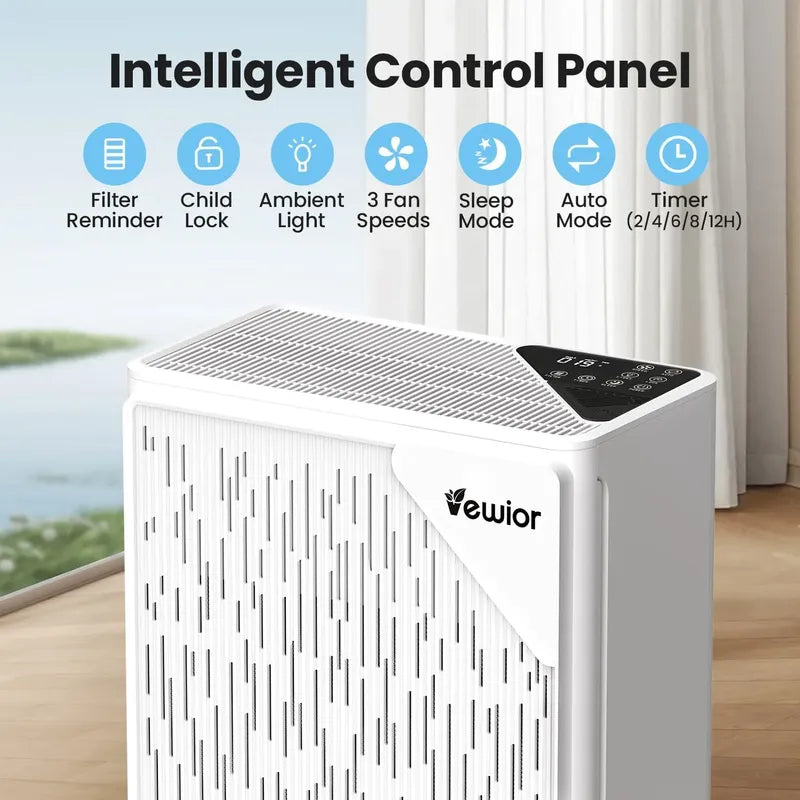 Purificador Aire Vewior H13 True Hepa 236m2difusor Fraganci Blanco
