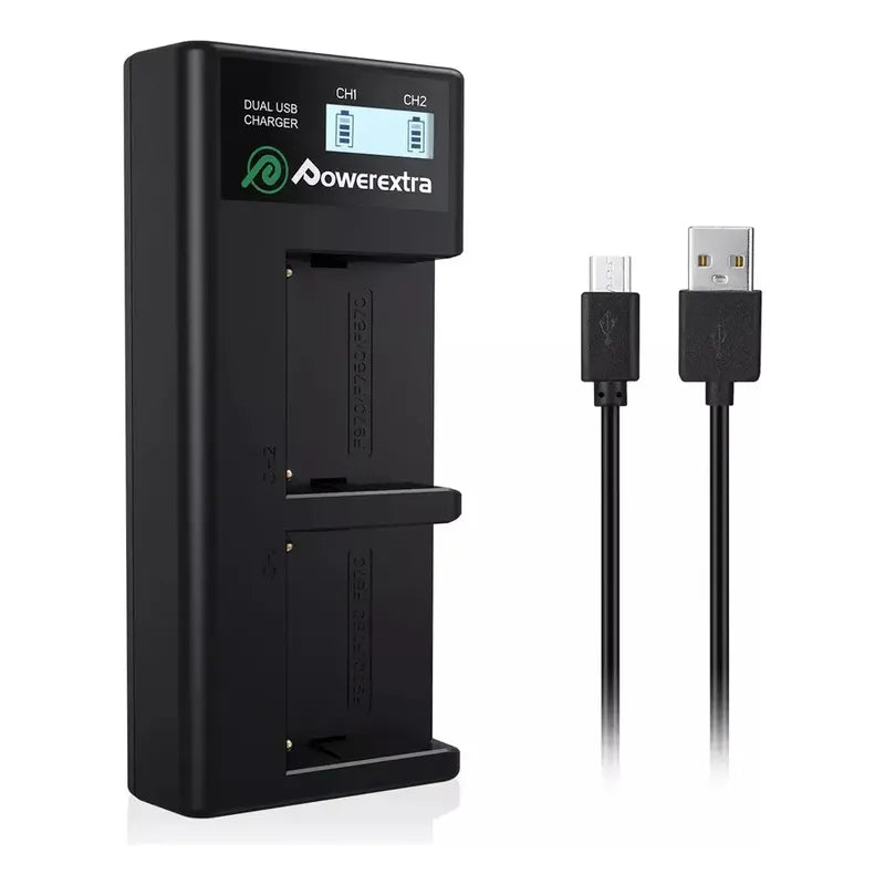Kit De Baterias + Cargador Portatil Np-f970 8800mah Negro