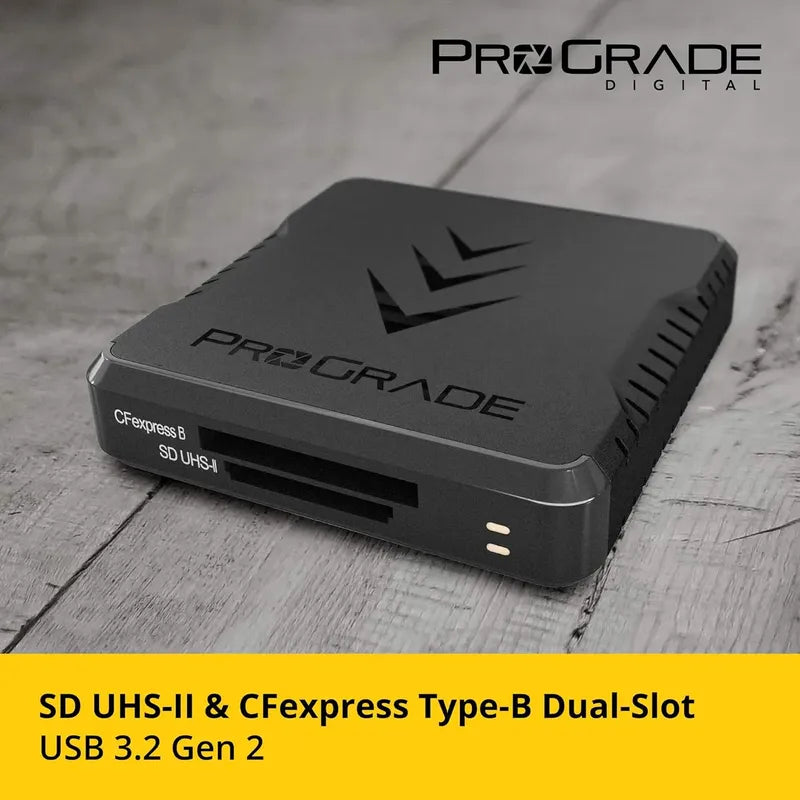 Lector De Memoria Prograde Dual Slot Cf Express Sdxc Usb 3.2 Negro