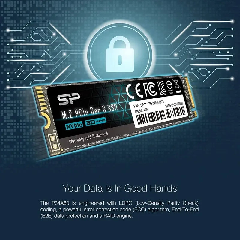 Disco M.2 Silicon Power 256gb 2280 P34a60 Nvme 1.3 Negro
