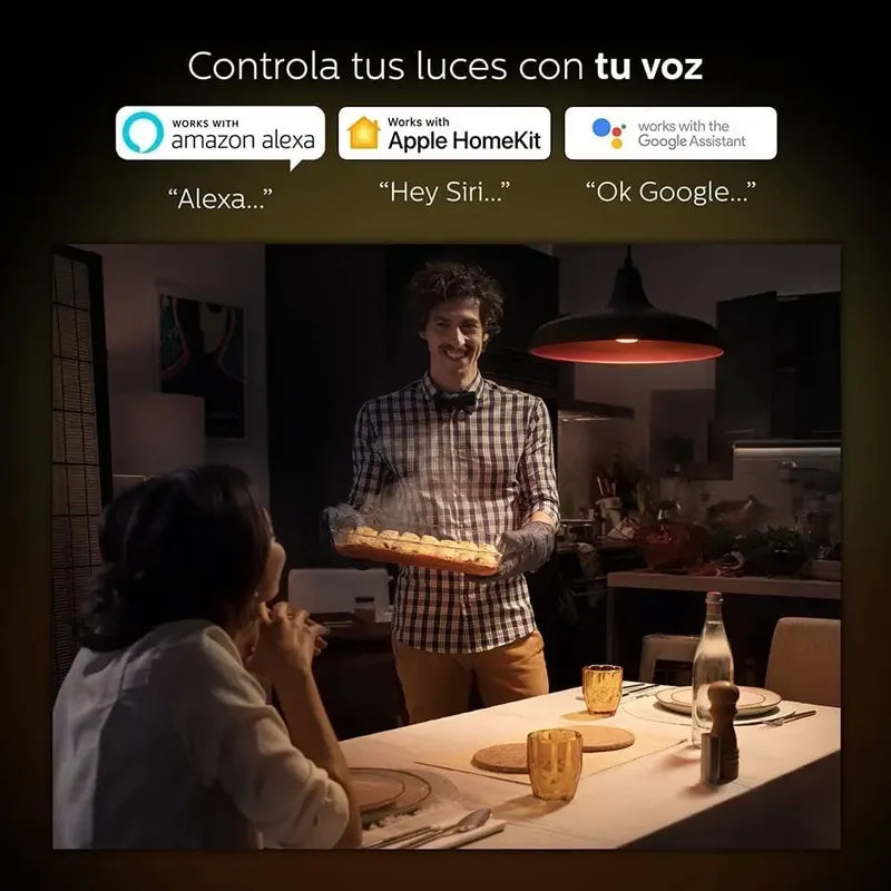 Philips Hue Pack De 4 Focos Con 16 Millones De Colores A19 Rgb