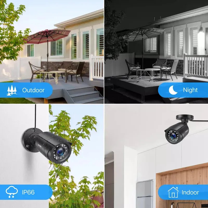 Sistema De Cámara Cctv Exteriores Zosi 8ch 5mp Lite Dvr1080p