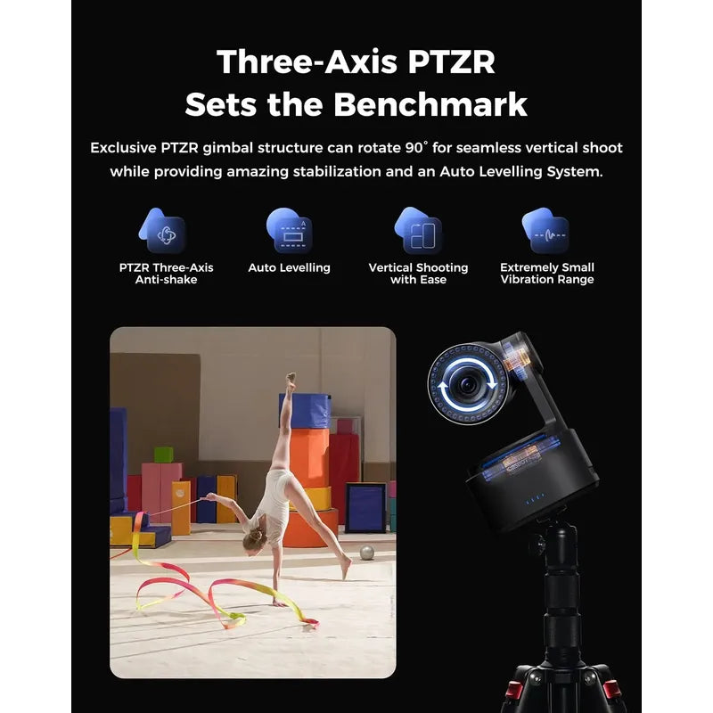 Cámara Obsbot Tail 2 Ptzr Ndi 4k A 60 Fps Seguimiento Pro Ai Negro