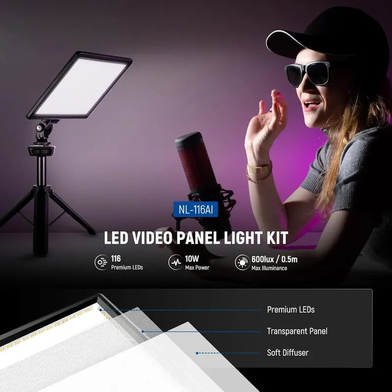 Panel De Luz Led Bicolor Neewer Nl116ai 9 Inch + Mini TriPod