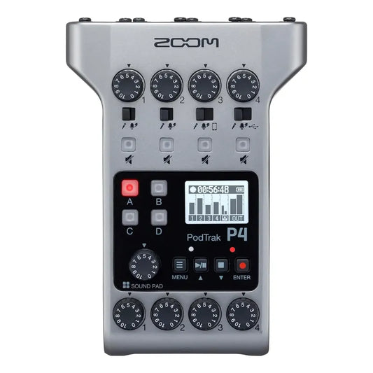 Grabadora Podcasts Zoom Podtrak P4, 4entradas Xlr+4 Headphon