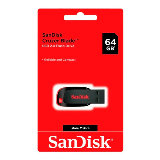 Pendrive Sandisk 64gb Cruzer Blade Blister Original