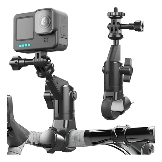 Soporte Manilla Moto Camaras De Acción Gopro Insta360 Dji Negro