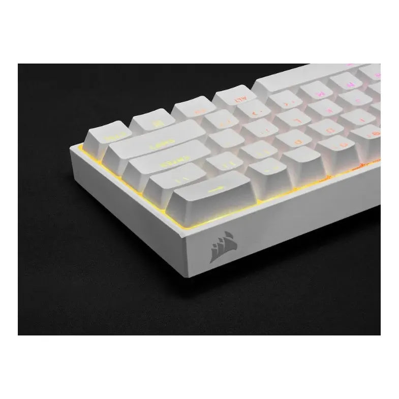 Teclado Corsair K65 Mini 60%, Mecánico Rgb Blanco Y Negro