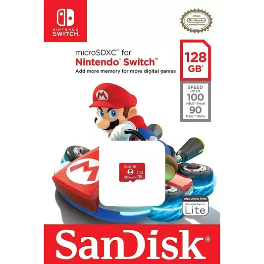 Memoria Micro Sd Sandisk 128gb 100/90 Mb/s Nintendo Switch