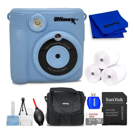 Camara Digital Instantánea Ultimaxx Para Niños Celeste