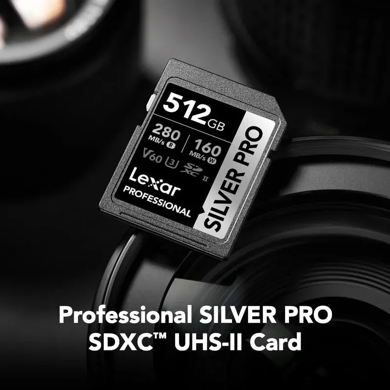 Memoria Lexar Silver Pro Sdxc Uhs-ii 512gb 280/160mb/s V60