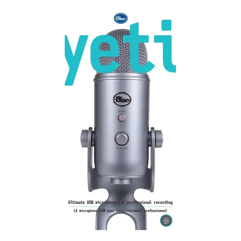 Micrófono Yeti Blackout Blue Rec & Streaming On Pc And Mac